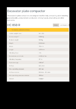 Гібридні поверхневі вібратори Epiroc HC 850 R 