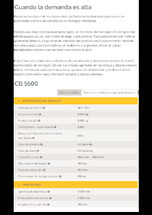 Дробарки для бетону Epiroc CB 5500