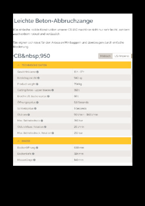 Дробарки для бетону Epiroc CB 950