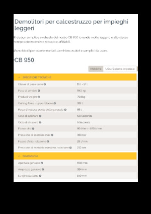 Дробарки для бетону Epiroc CB 950