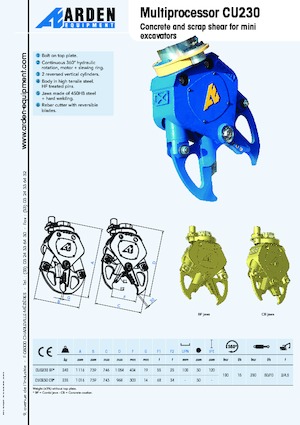 Дробарки для бетону Arden CU 0230 CB