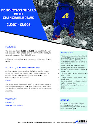 Дробарки для бетону Arden CU007