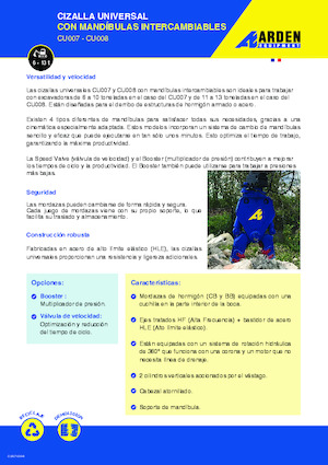 Дробарки для бетону Arden CU007