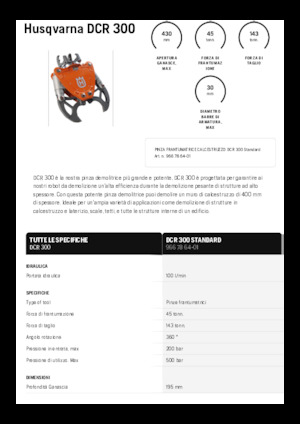 Дробарки для бетону Husqvarna DCR 300