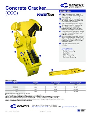 Дробарки для бетону Genesis GCC 50