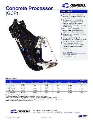 Дробарки для бетону Genesis GCP 410