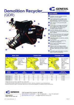 Дробарки для бетону Genesis GDR 150
