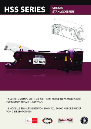 Різаки для сталевого брухту Hydra Ram HSS-40RV