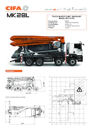 Автобетонозмішувачі CIFA MK28L
