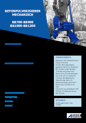 Бетонні подрібнювачі Arden BB900