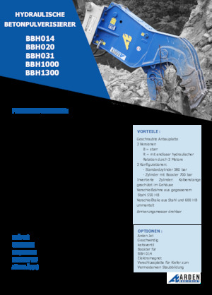 Бетонні подрібнювачі Arden BBH1300