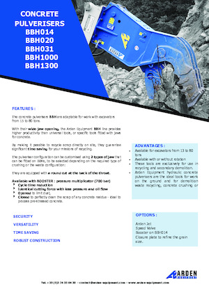 Бетонні подрібнювачі Arden BBH1300