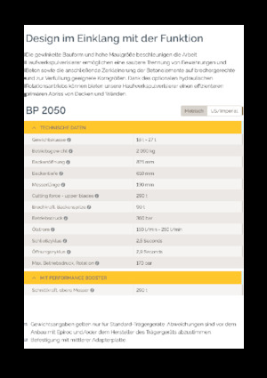 Бетонні подрібнювачі Epiroc BP 2050
