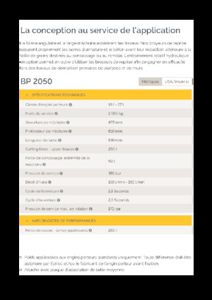 Бетонні подрібнювачі Epiroc BP 2050