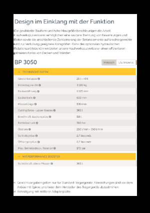 Бетонні подрібнювачі Epiroc BP 3050