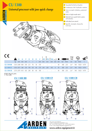Бетонні подрібнювачі Arden CU 1300 BB