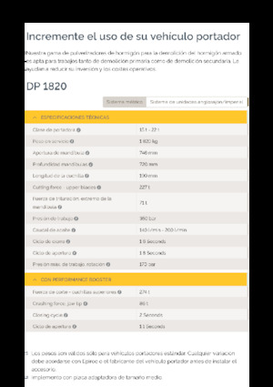 Бетонні подрібнювачі Epiroc DP 1820