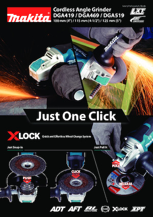 Акумуляторні кутові шліфувальні машини Makita DGA519 