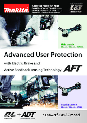 Акумуляторні кутові шліфувальні машини Makita DGA508 