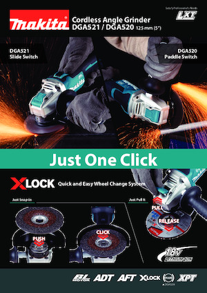 Акумуляторні кутові шліфувальні машини Makita DGA521 