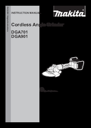 Акумуляторні кутові шліфувальні машини Makita DGA701ZKU1