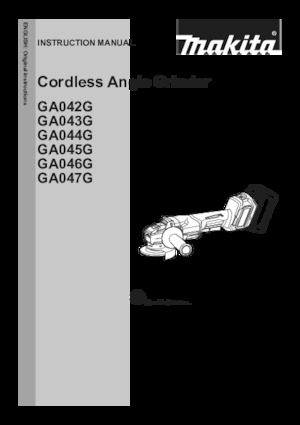 Акумуляторні кутові шліфувальні машини Makita GA047GZ02