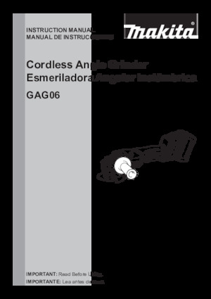 Акумуляторні кутові шліфувальні машини Makita GAG06Z