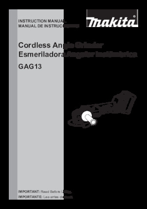 Акумуляторні кутові шліфувальні машини Makita GAG13M1