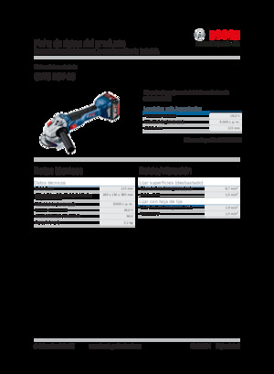 Акумуляторні кутові шліфувальні машини Bosch GWS 18V-10