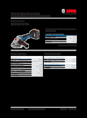 Акумуляторні кутові шліфувальні машини Bosch GWS 18V-10 PSC