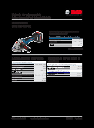 Акумуляторні кутові шліфувальні машини Bosch GWS 18V-10 PSC