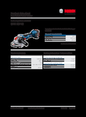 Акумуляторні кутові шліфувальні машини Bosch GWX 18V-10