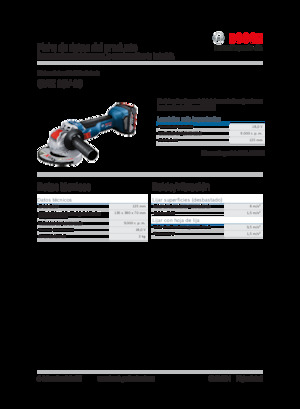 Акумуляторні кутові шліфувальні машини Bosch GWX 18V-10