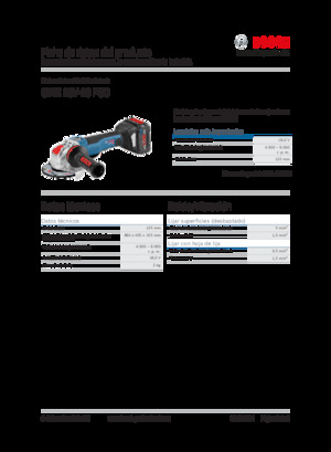 Акумуляторні кутові шліфувальні машини Bosch GWX 18V-10 PSC