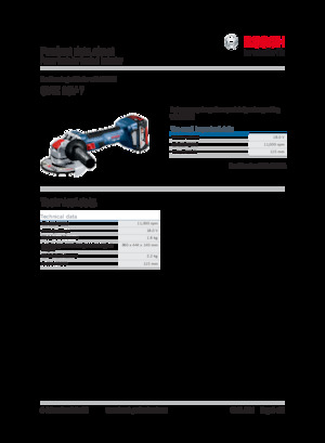 Акумуляторні кутові шліфувальні машини Bosch GWX 18V-7