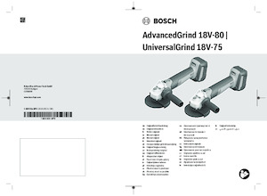 Акумуляторні кутові шліфувальні машини Bosch UniversalGrind 18V-75