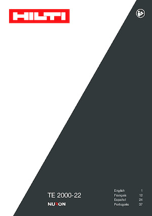 Акумуляторні відбійні молотки Hilti TE 2000-22