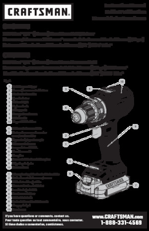 Акумуляторні дрилі та шуруповерти Craftsman CMCD726B