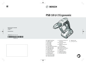 Акумуляторні дрилі та шуруповерти Bosch PSB 18 LI-2 Ergonomic