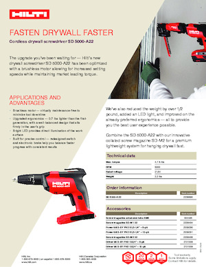 Акумуляторні дрилі та шуруповерти Hilti SD 5000-A22 02 