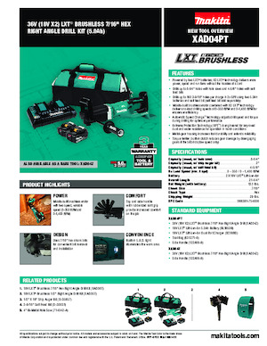 Акумуляторні дрилі та шуруповерти Makita XAD04PT