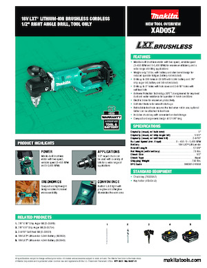 Акумуляторні дрилі та шуруповерти Makita XAD05Z