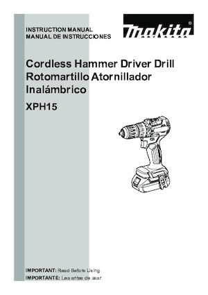 Акумуляторні дрилі та шуруповерти Makita XPH15RB