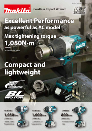 Акумуляторні ударні гайковерти та гайковерти Makita DTW1001 