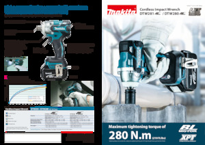 Акумуляторні ударні гайковерти та гайковерти Makita DTW280 