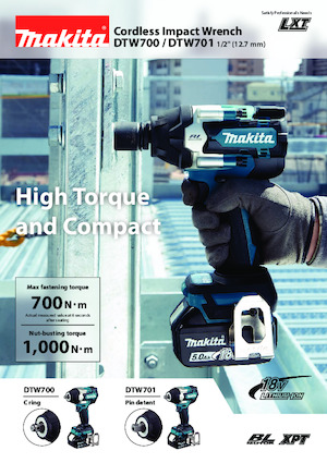 Акумуляторні ударні гайковерти та гайковерти Makita DTW700 