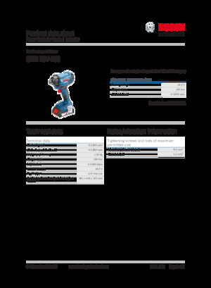 Акумуляторні ударні гайковерти та гайковерти Bosch GDR 18V-160