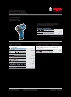 Акумуляторні ударні гайковерти та гайковерти Bosch GDS 12V-115