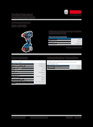 Акумуляторні ударні гайковерти та гайковерти Bosch GDX 18V-200