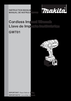 Акумуляторні ударні гайковерти та гайковерти Makita GWT01D